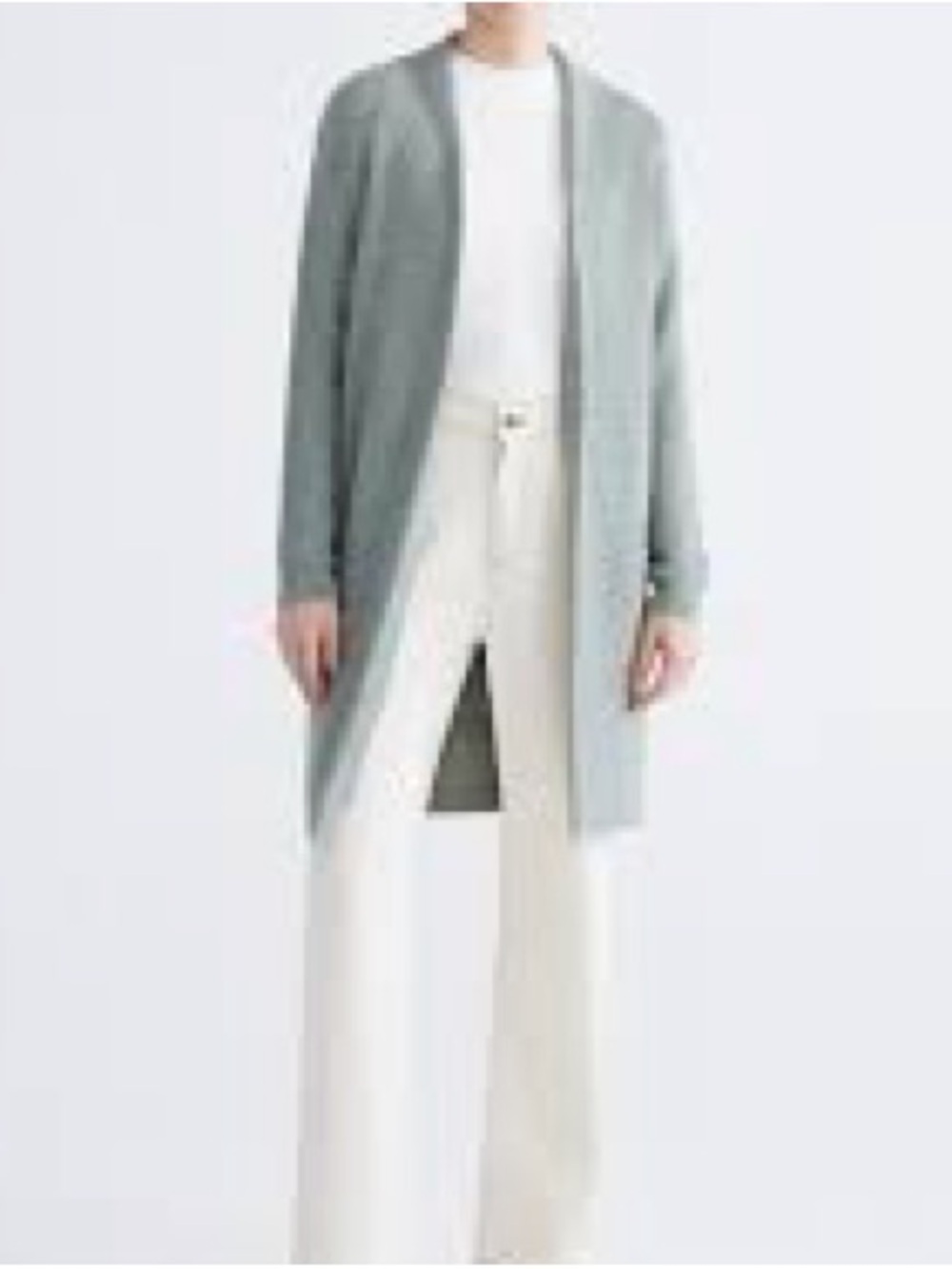 Vintage Seafoam Green Angora/Mohair Blend Long Ice Crystal Swearer.